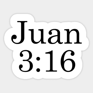 Juan 3:16 - Texto Negro Sticker